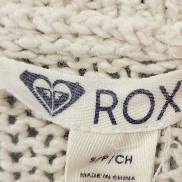 Roxy Sweater Womens S Ivory Cardigan Wrap Open Front Boho Aztec Southwestern - Picture 5 of 8